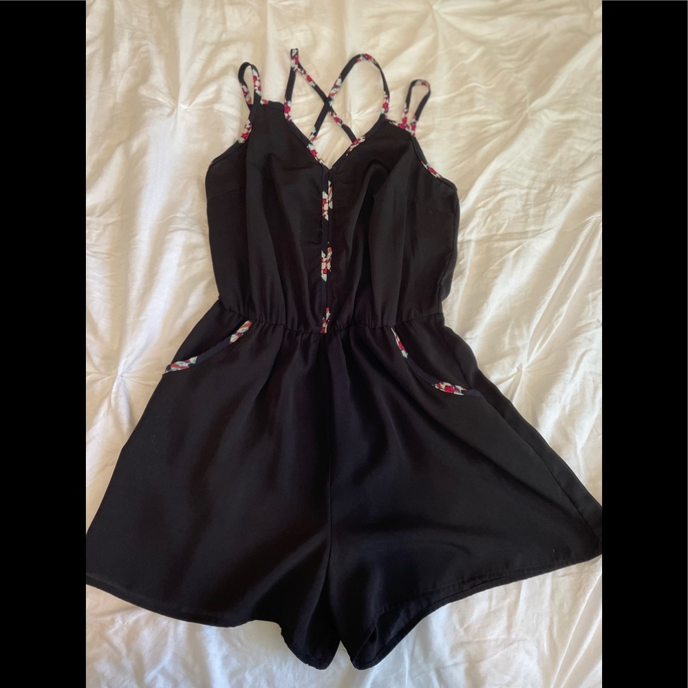 Black Xhilaration Romper Small